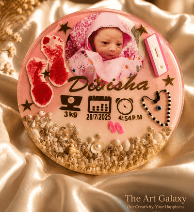 Baby birth memory keepsake preserved in resin Baby birth memory keepsake preserved in resin