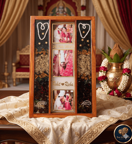 Varmala Preservation vs. Simply Drying Flowers: Which Actually Lasts? Premium varmala preservation artwork with layered floral detail in resin